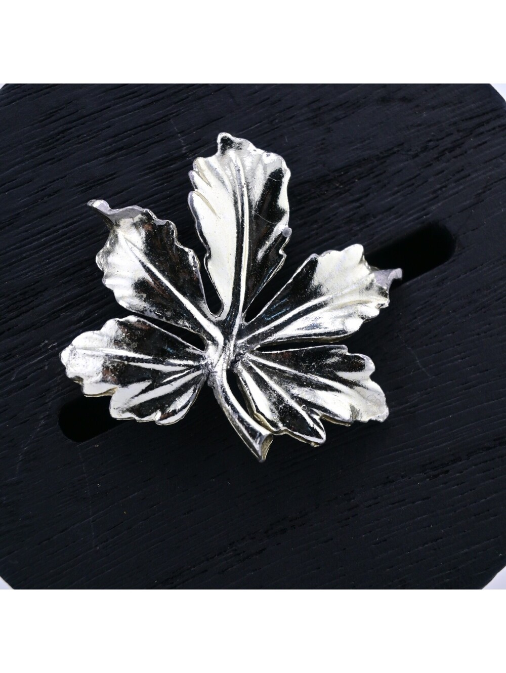 Vintage Layered Leaf Brooch Silver Tone Nature Botanical Fall Lapel